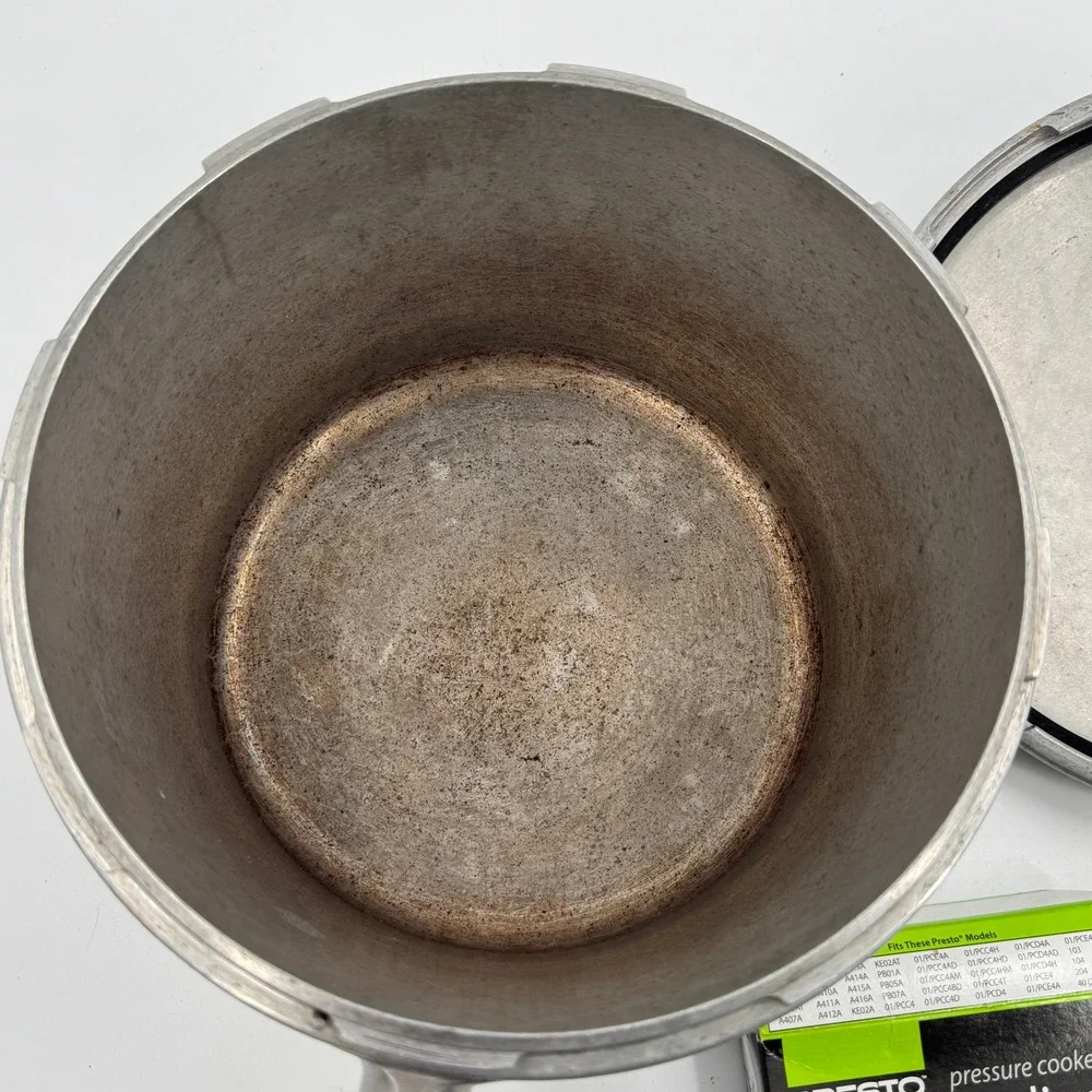 National Presto Pressure Cooker‎ Model 40 4 Qt Silver Vintage Aluminum